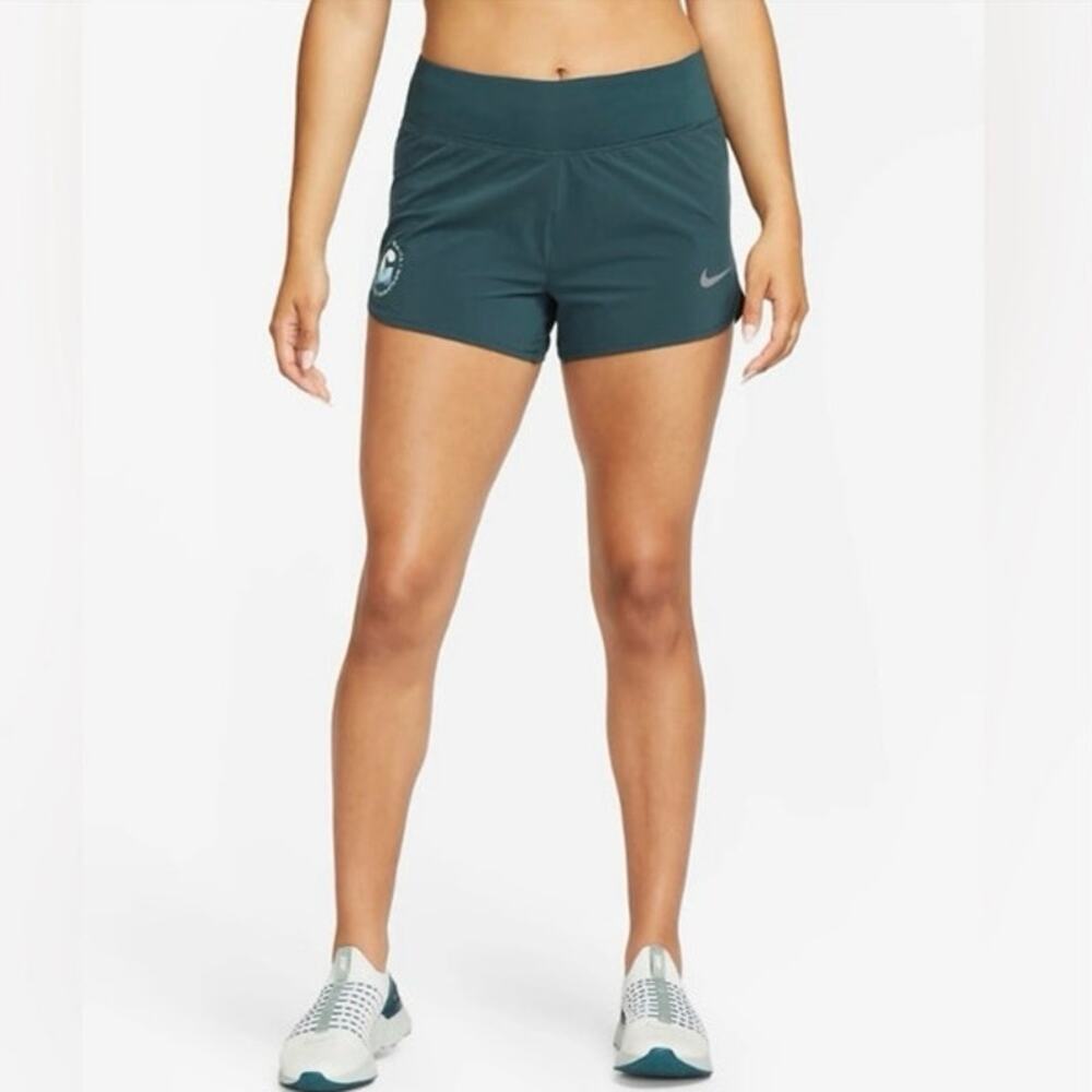 NWT NIKE Women's Dark Teal Eclipse Athletic Pocket Drawstring Shorts Marathon